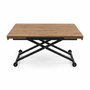 Hanah Home Mesa de Comedor Extensible Nogal y Negro